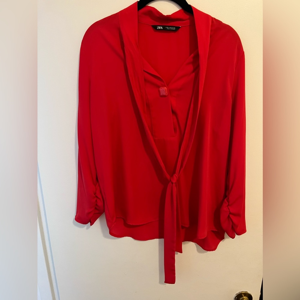 Zara Red Blouse
